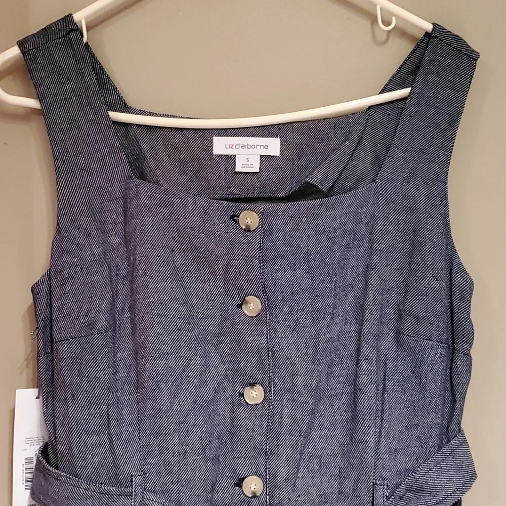 Liz Claiborne navy aline dress - Picture 3 of 7